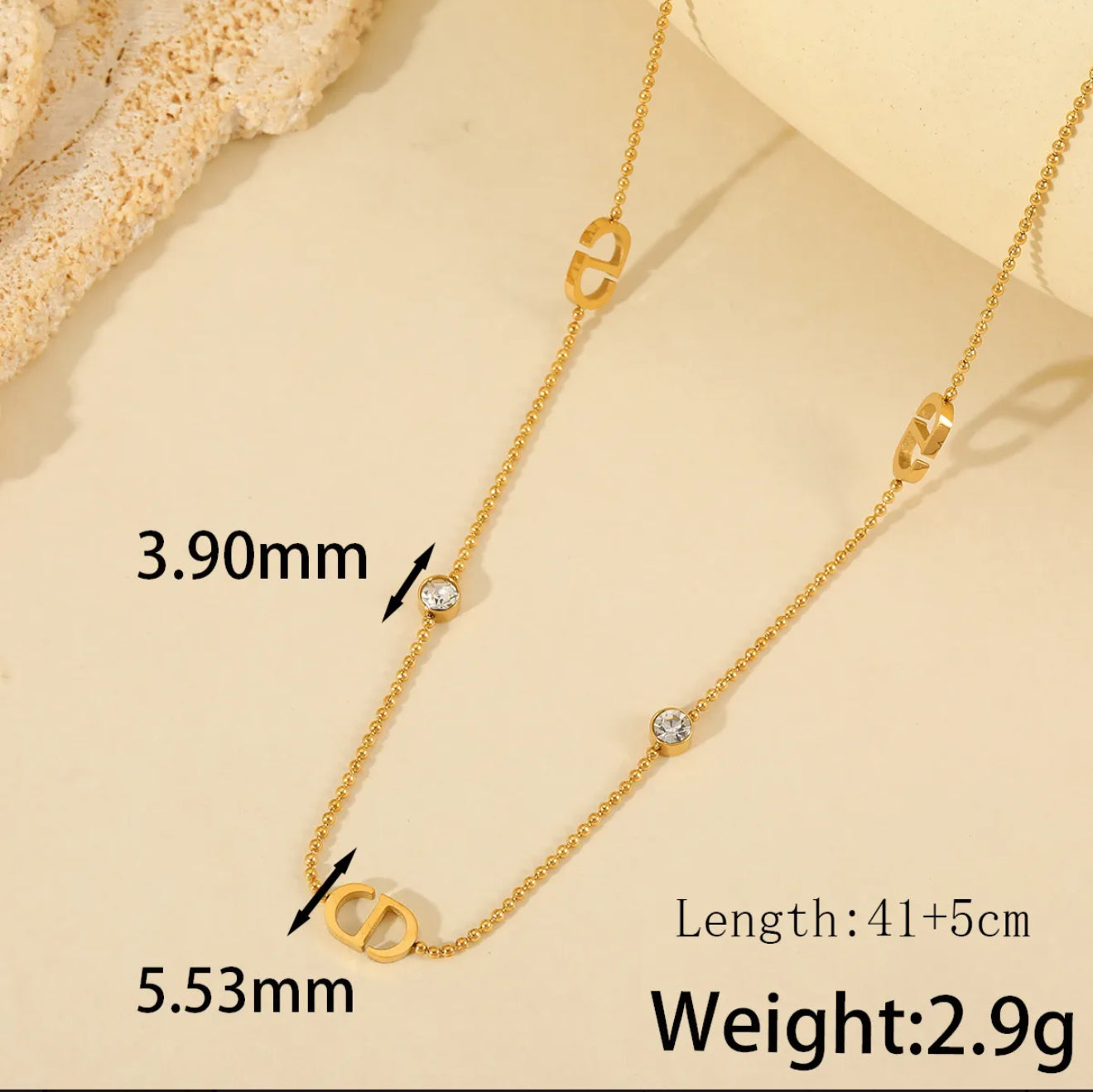 DD 3Tlg. Schmuckset Mit Zikonia Gold
