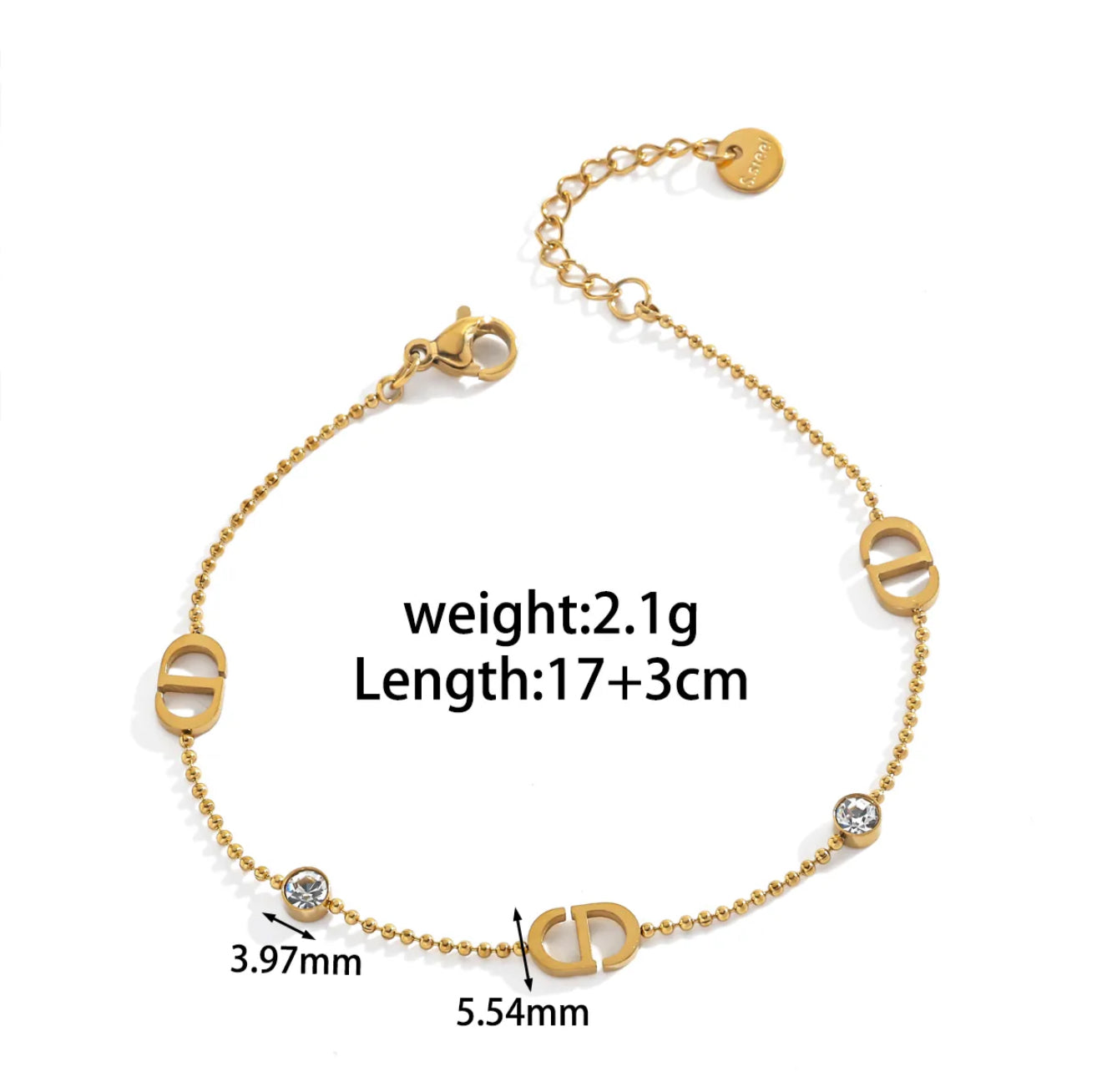 DD 3Tlg. Schmuckset Mit Zikonia Gold