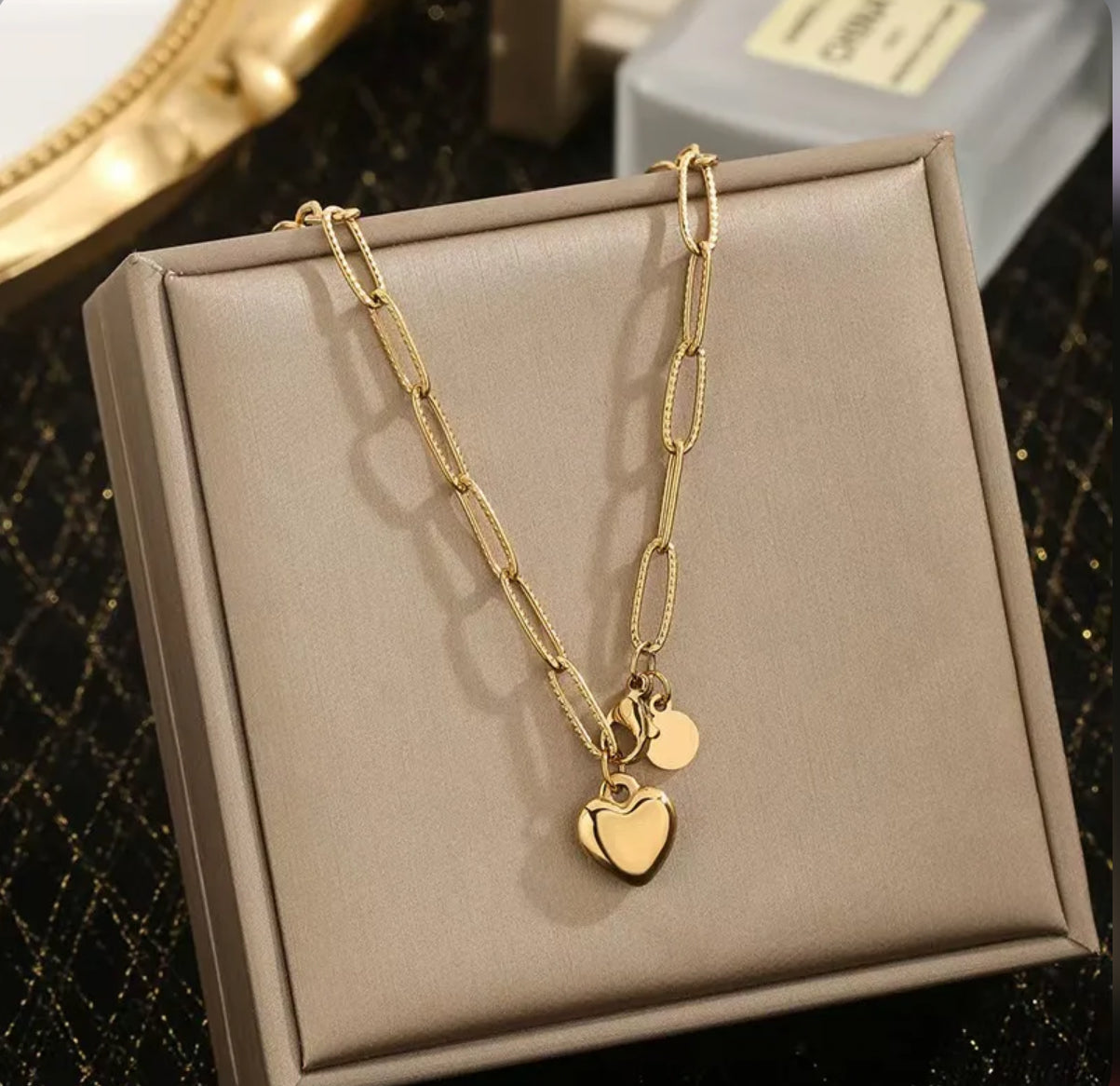 Set Charmed Herz aus Kette und Armband Gold
